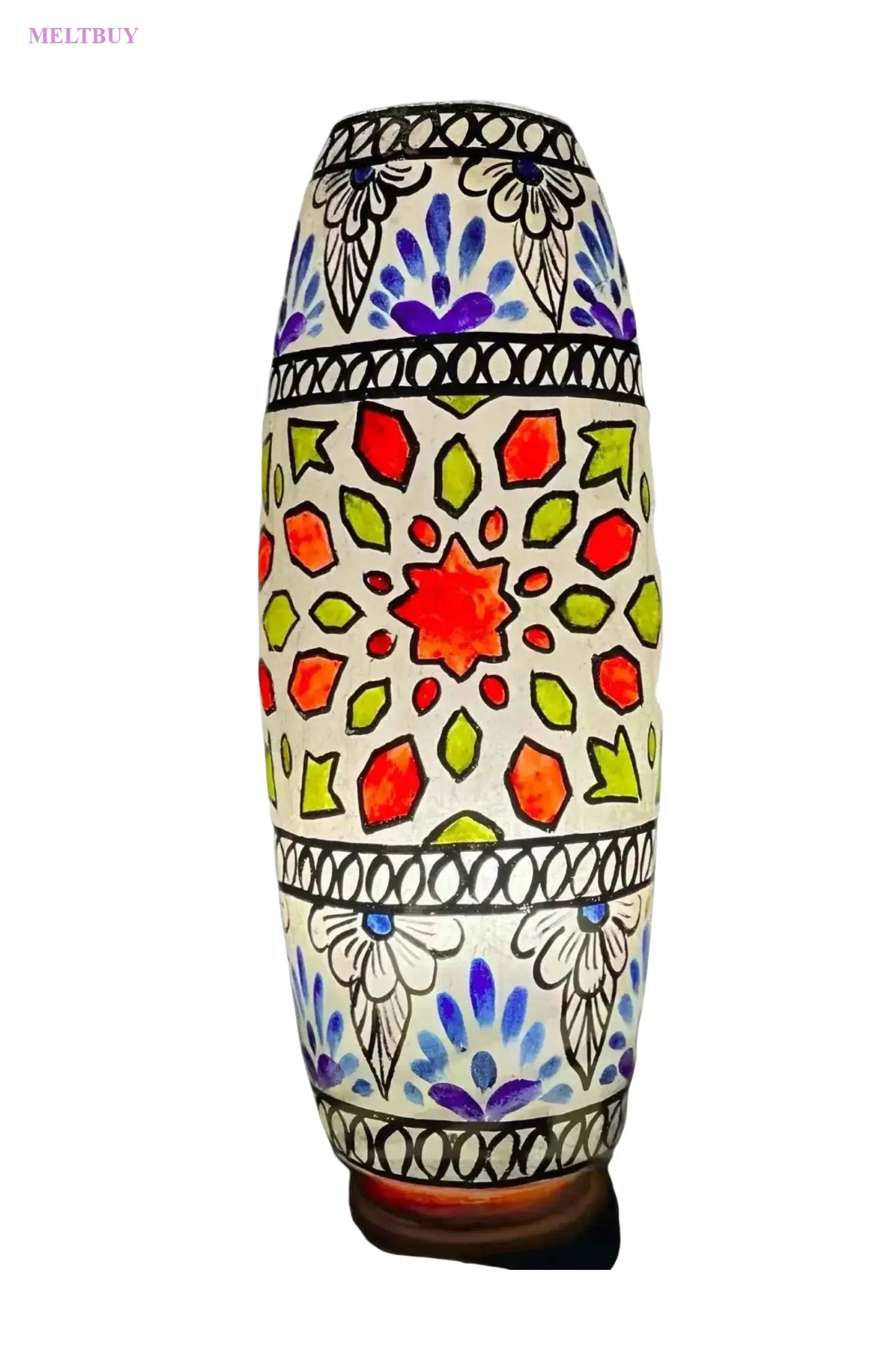 beautiful-hand-painted-ceramic-vase-with-vibrant-patterns-bottle-988 | MELTBUY
