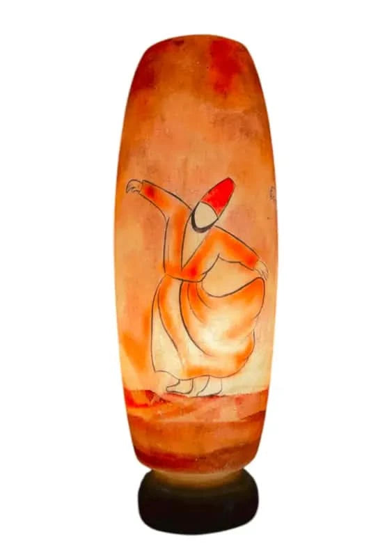 Bottle Shape Camel Skin Lamp Beautiful Orange Turkish Art - MELTBUY