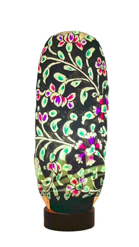 Bottle Shape Camel Skin Lamp Black & White Multicolor Art - MELTBUY