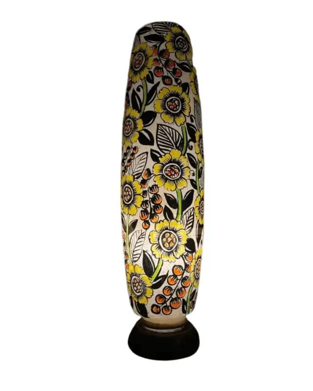 Bottle Shape Camel Skin Lamp Black Yellow Multicolor Art - MELTBUY