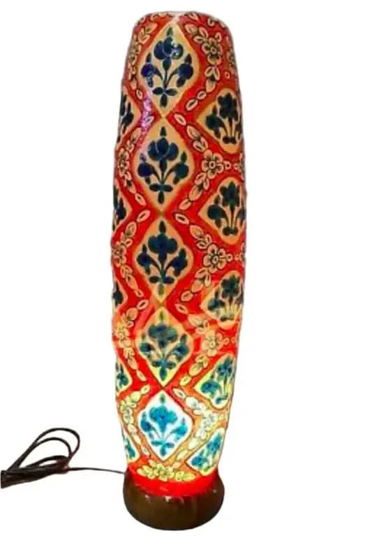 Bottle Shape Camel Skin Lamp Orange Blue Multicolor - MELTBUY