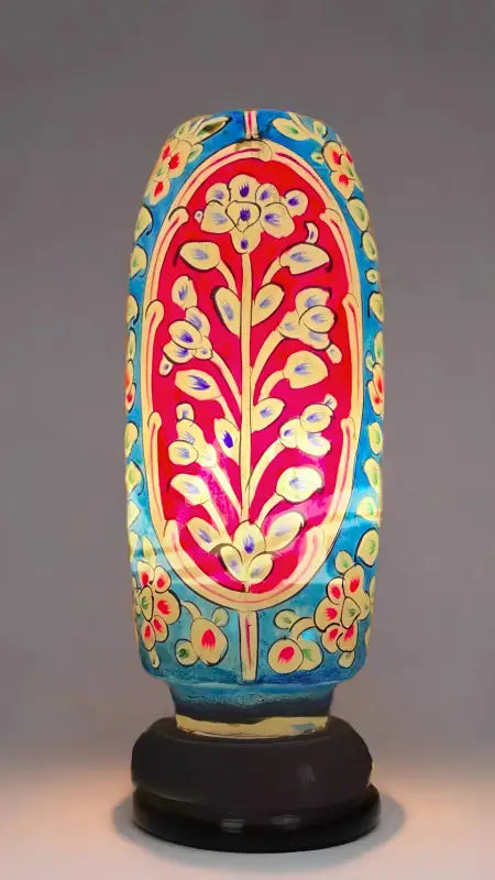 Bottle Shape Camel Skin Lamp Red Blue Beige Color Art - MELTBUY
