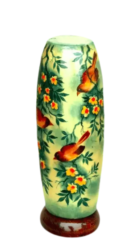 Bottle Shape Camel Skin Lamp Sparrow Green - MELTBUY