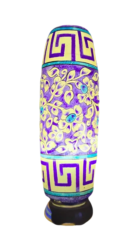 Bottle Shape Camel Skin Lamp White Blue Art - MELTBUY