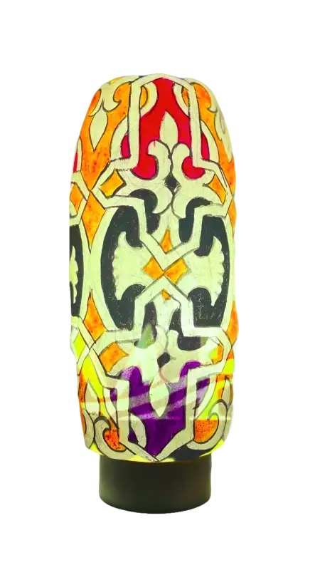 Bottle Shape Camel Skin Lamp Yellow Multicolor Art - MELTBUY