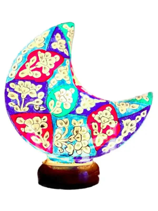 Moon Shape Camel Skin Lamp Blue Red Art - MELTBUY