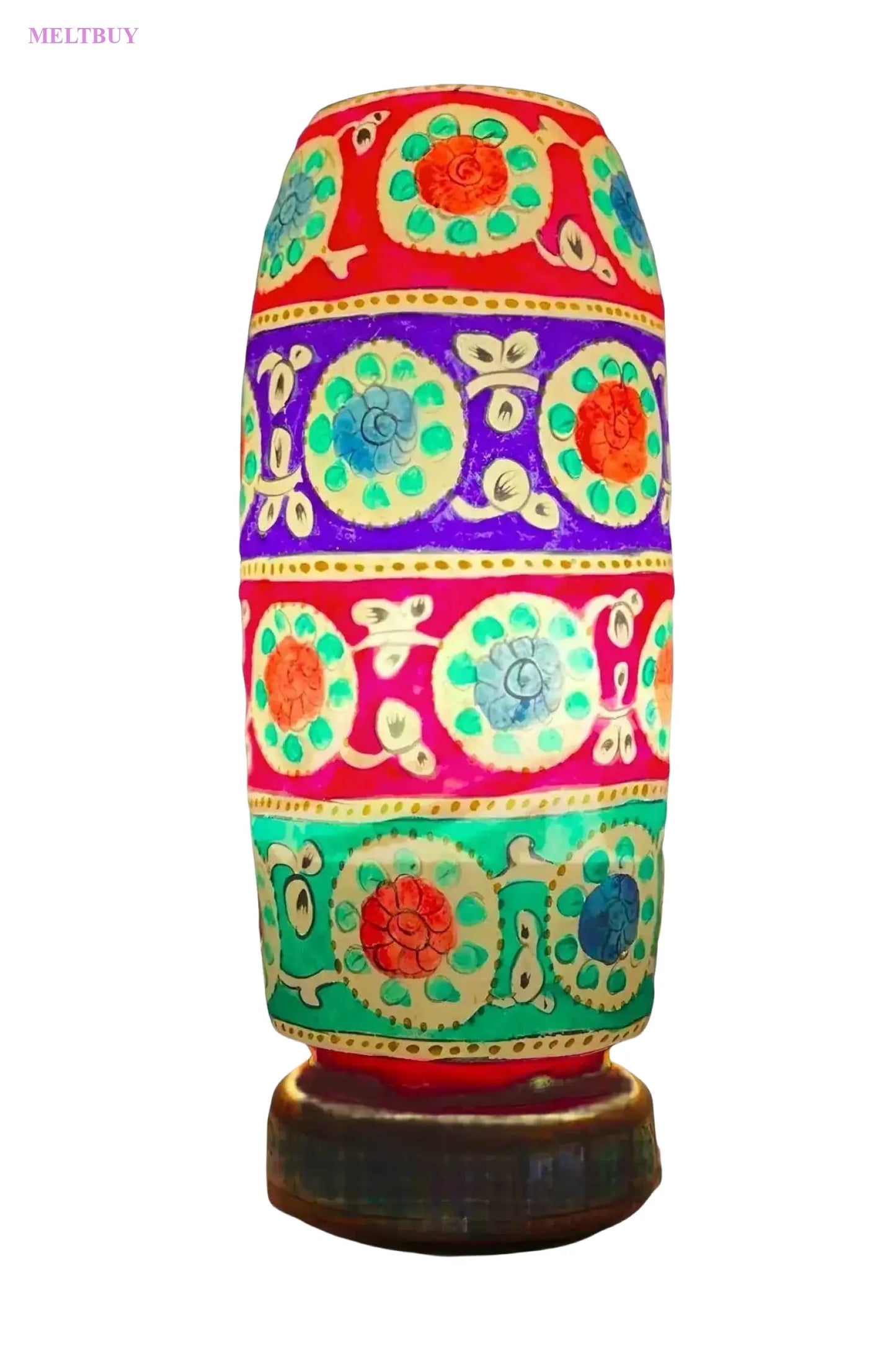 multicolor-camel-skin-lamp-with-floral-patterns-unique-bottle-shape-371 | MELTBUY