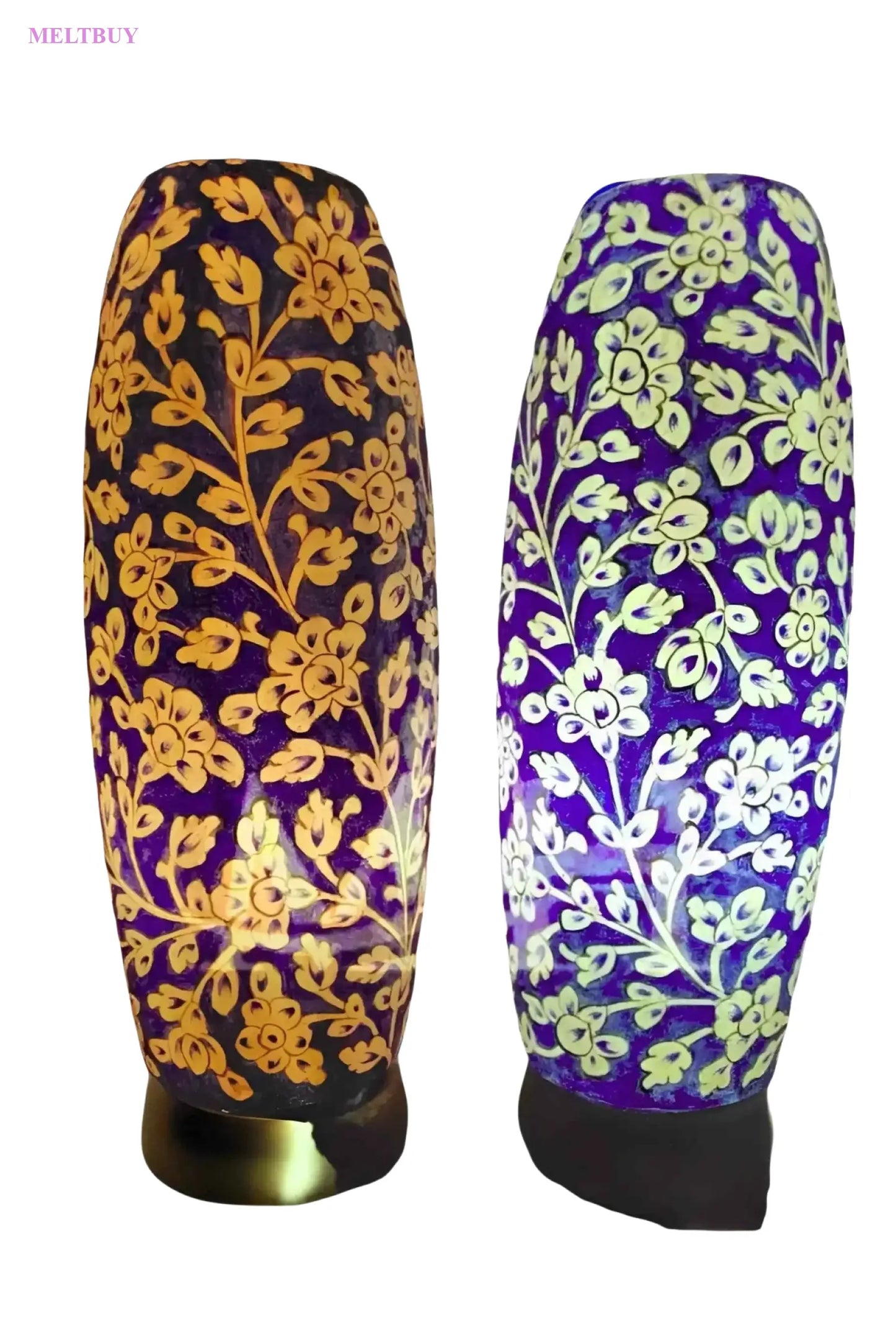 ornate-glass-vases-with-brass-base-in-elegant-camel-skin-lamp-style-729 | MELTBUY