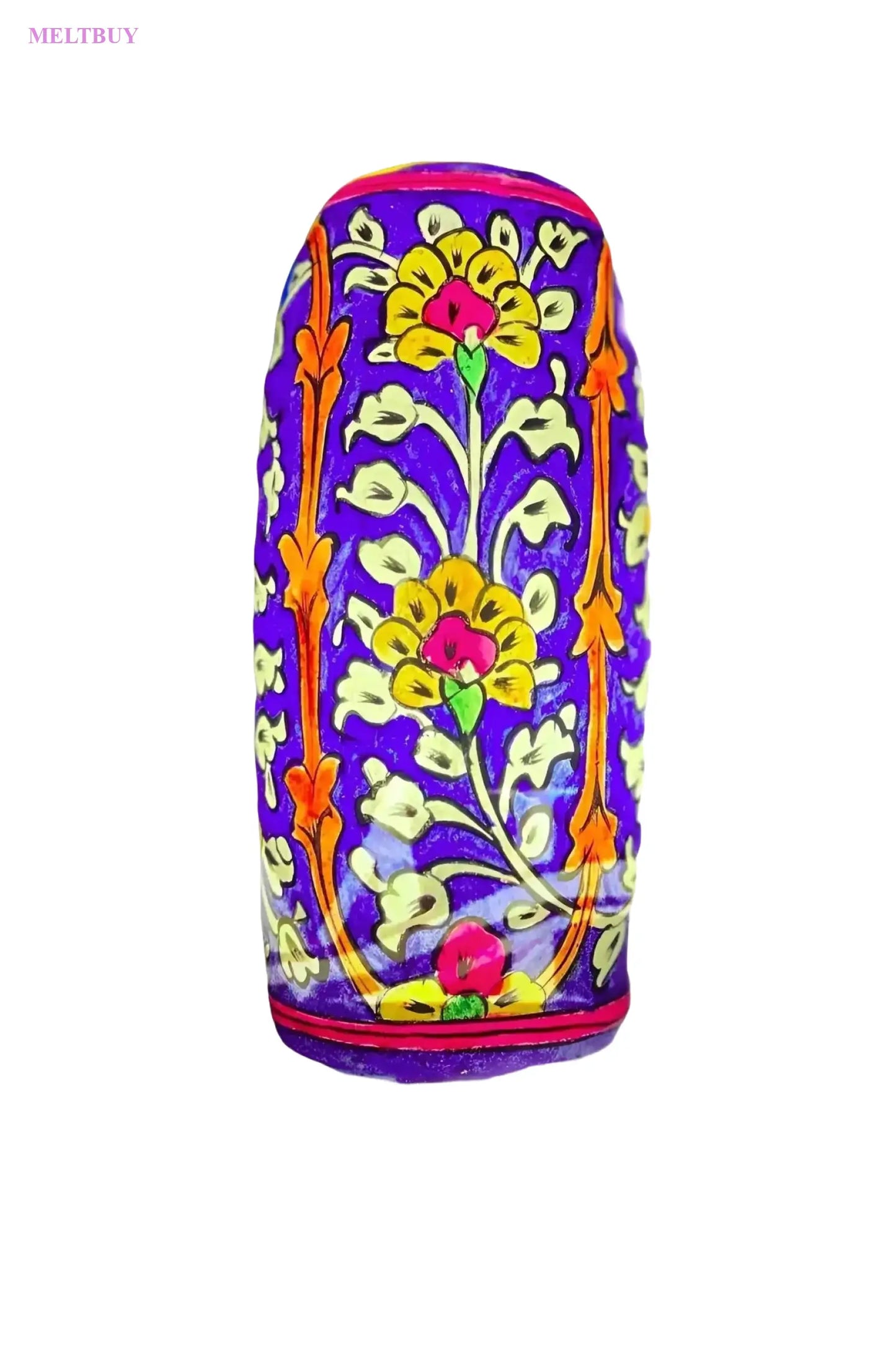 purple-ceramic-vase-camel-style-with-floral-design-in-bottle-shape-248 | MELTBUY