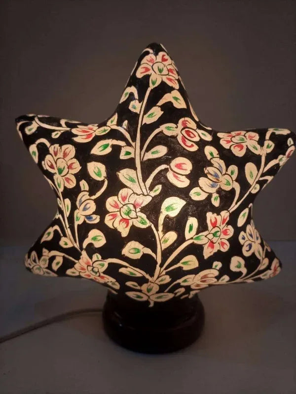Star shape camel skin lamp black beauty