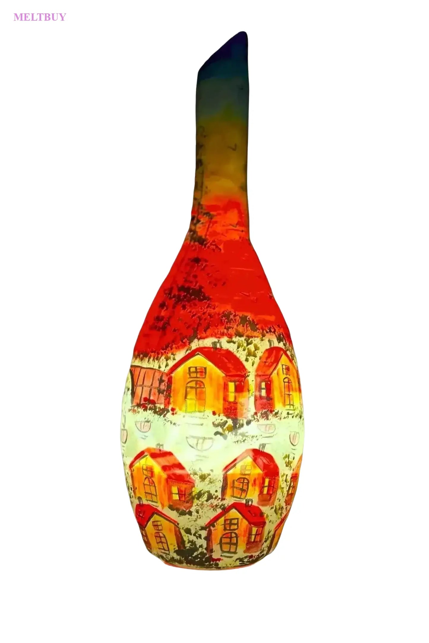 surahi-shape-camel-skin-lamp-with-hand-painted-colorful-design-16-978 | MELTBUY