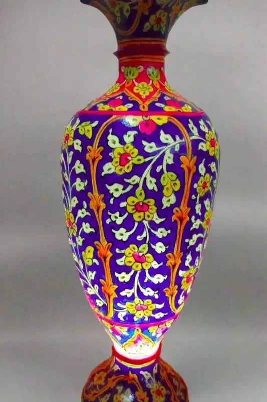 Vase Camel Skin Lamp Blue Yellow Multicolor Art - MELTBUY