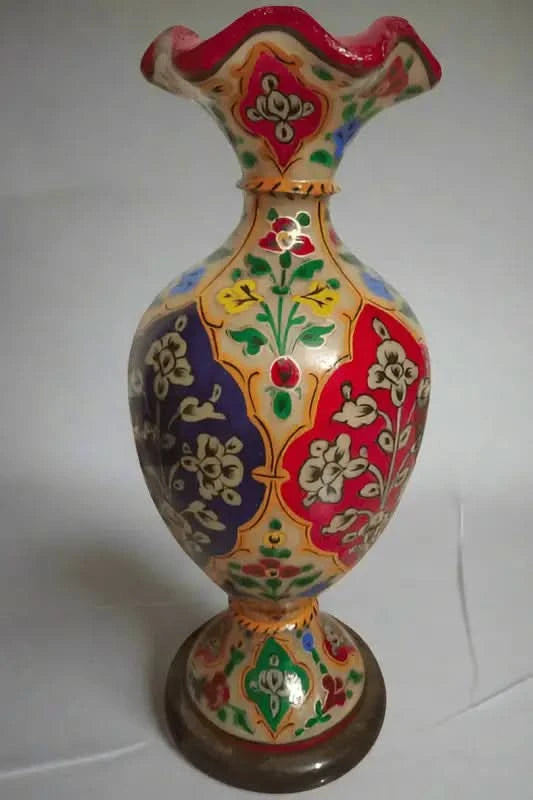 Vase Camel Skin Lamp Red Green Blue Multicolor Art - MELTBUY