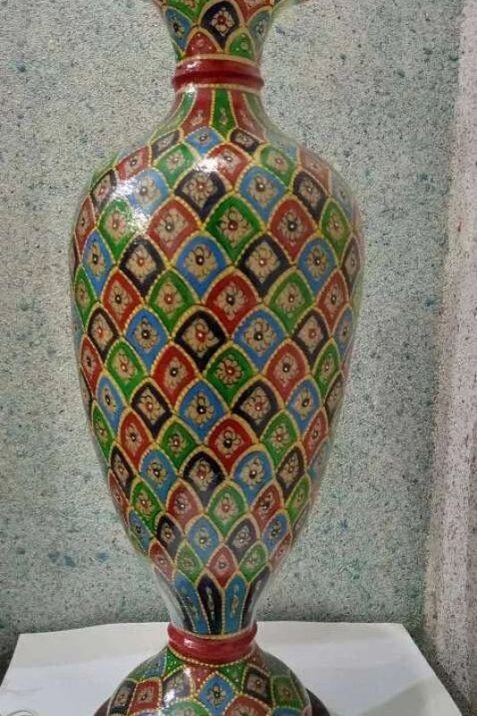 Vase camel skin lamp red green blue multicolor blocks