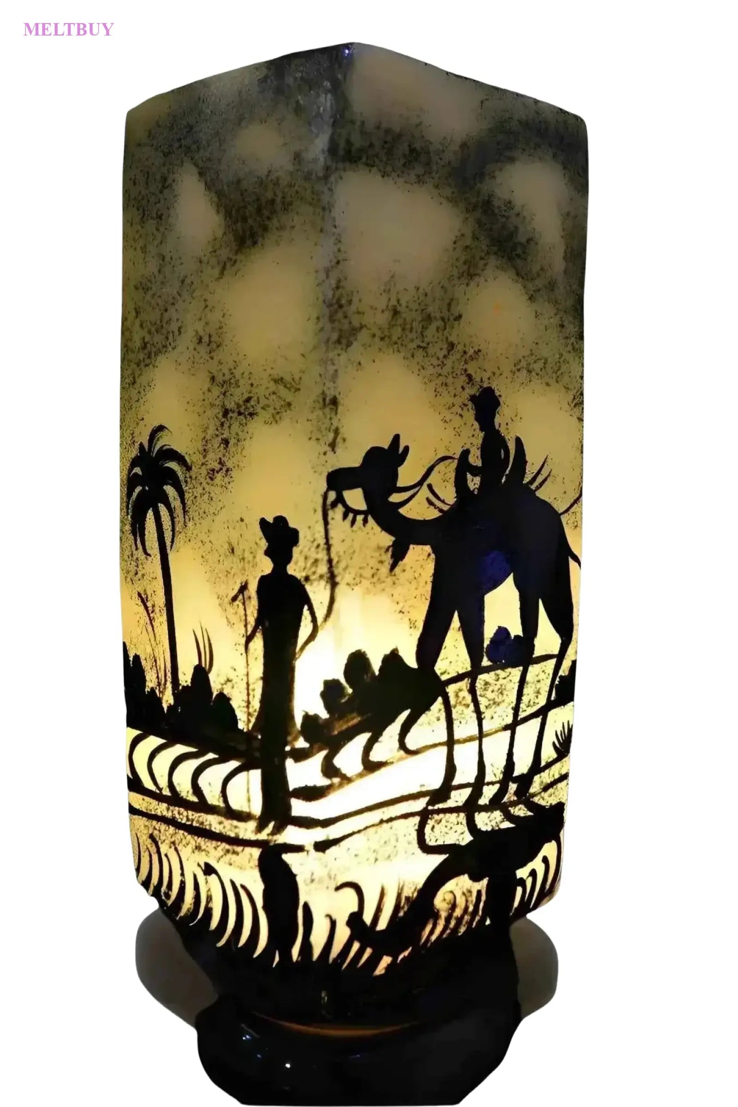 amber-camel-skin-lamp-with-stunning-desert-silhouette-design-box-366 | MELTBUY