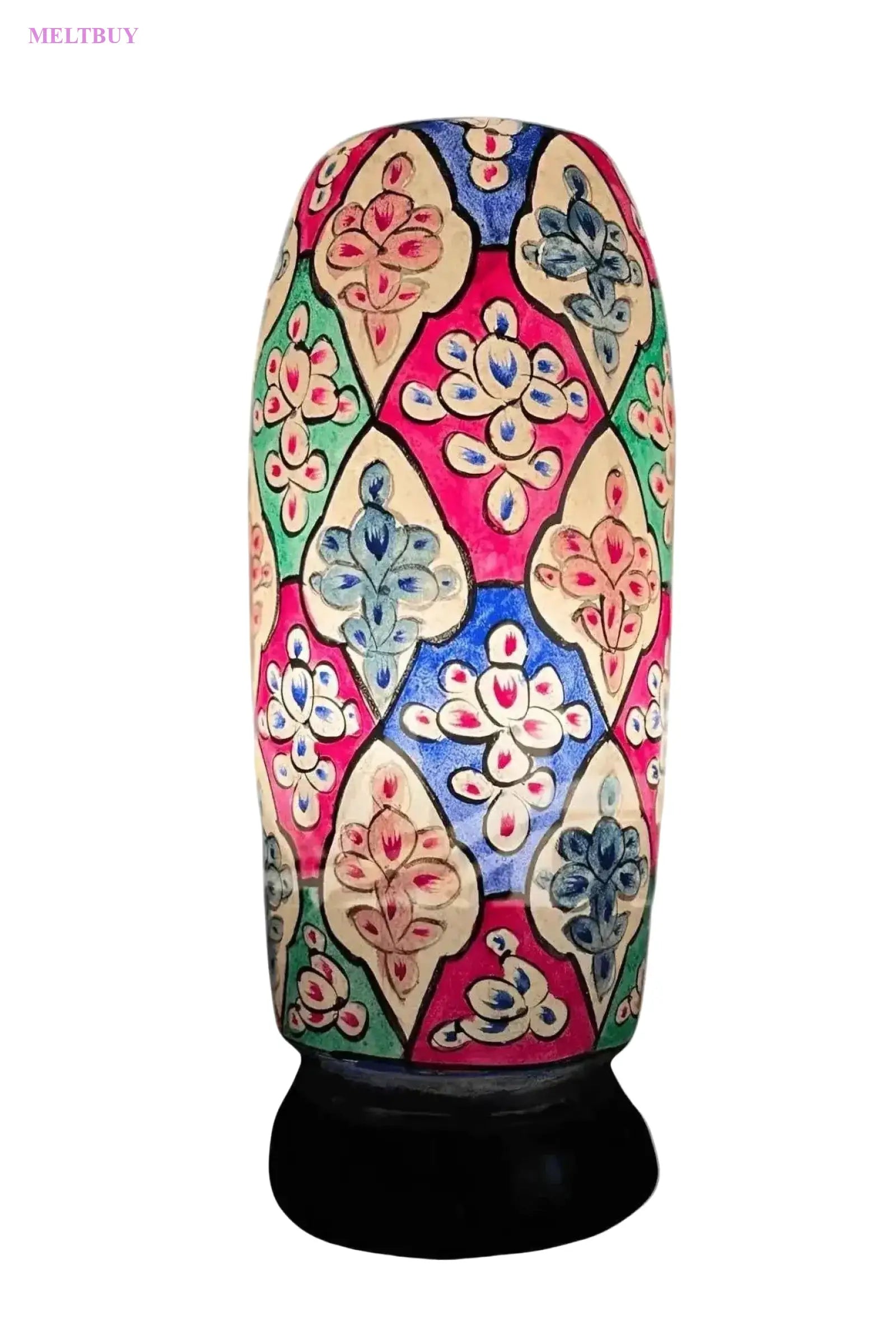 beautiful-camel-skin-lamp-with-hand-painted-floral-design-bottle-648 | MELTBUY