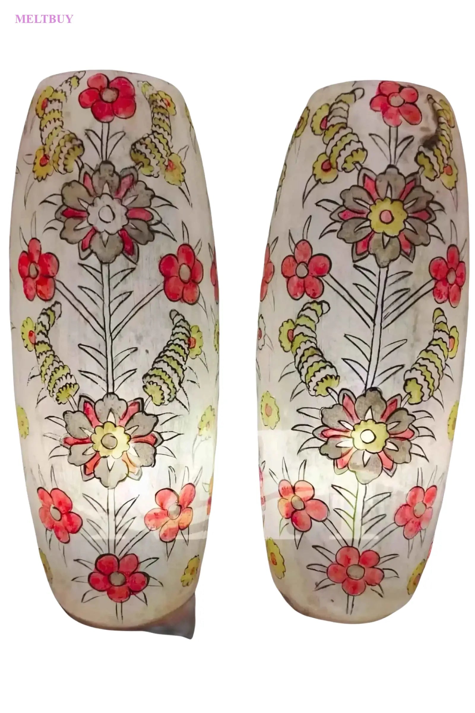 beautiful-ceramic-floral-vases-with-camel-skin-lamp-style-design-497 | MELTBUY