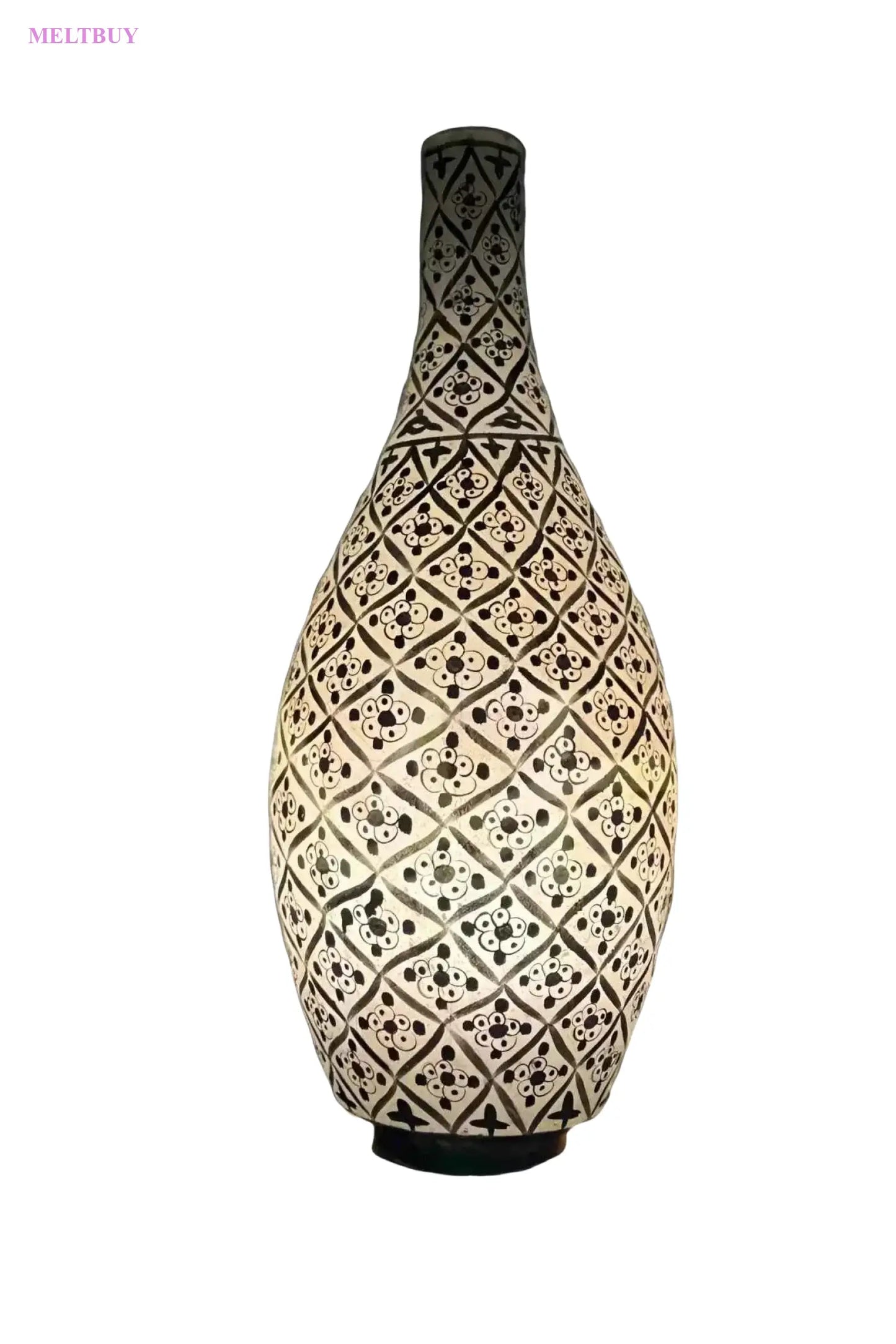 black-and-white-geometric-lamp-stylish-skin-with-unique-design-surahi-171 | MELTBUY