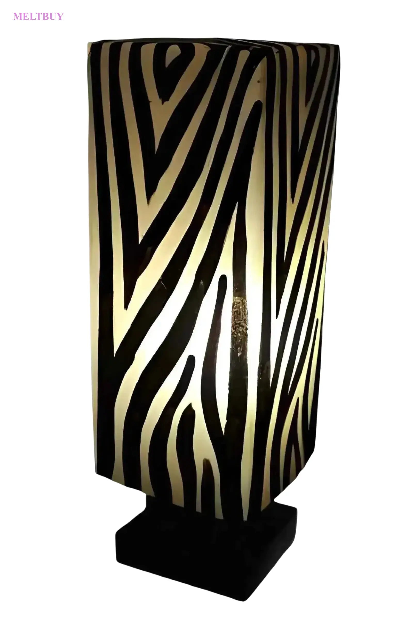 black-camel-skin-lamp-in-elegant-box-shape-12-inches-rectangular-table-669 | MELTBUY