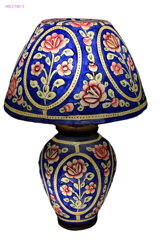 blue-skin-lamp-with-floral-ceramic-design-for-contemporary-home-decor-473 | MELTBUY
