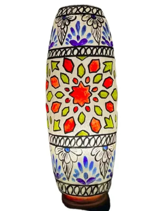 Bottle Shape Camel Skin Lamp Beautiful Stone Multicolors Art - MELTBUY