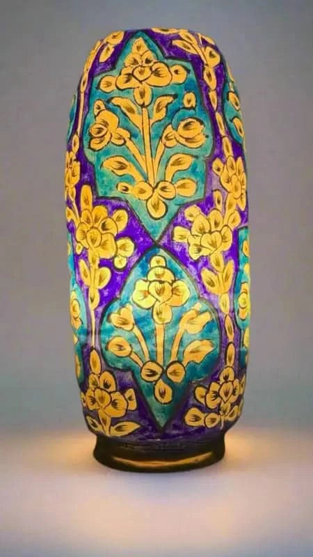Bottle Shape Camel Skin Lamp Blue Yellow Multicolor - MELTBUY