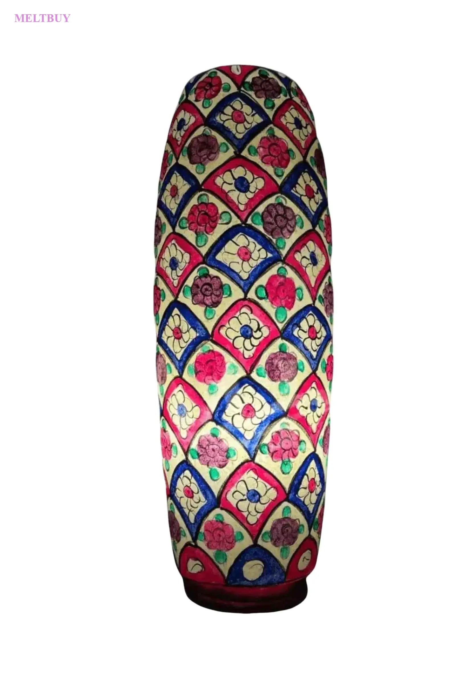 bottle-shape-camel-skin-lamp-ceramic-vase-with-floral-pattern-unique-976 | MELTBUY