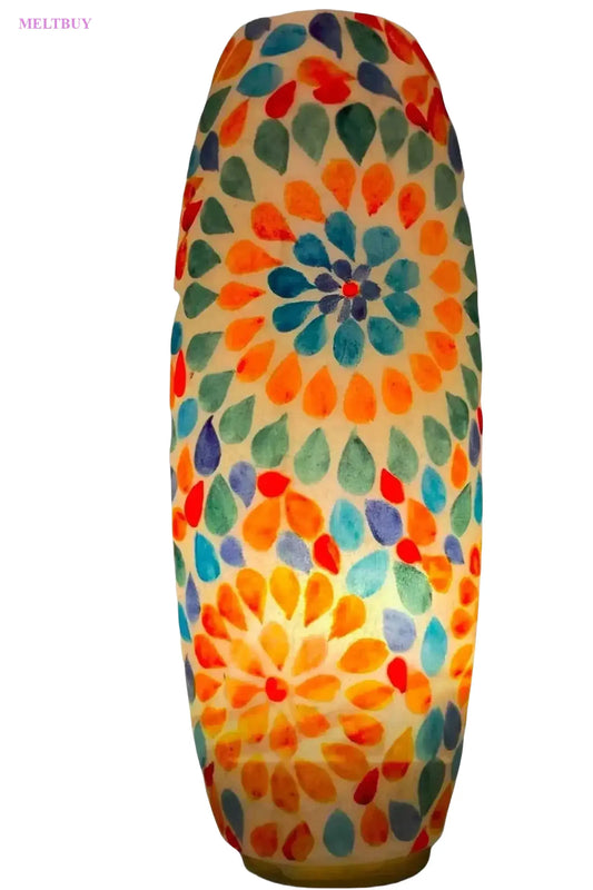 bottle-shape-camel-skin-lamp-with-colorful-mosaic-leaf-design-unique-812 | MELTBUY