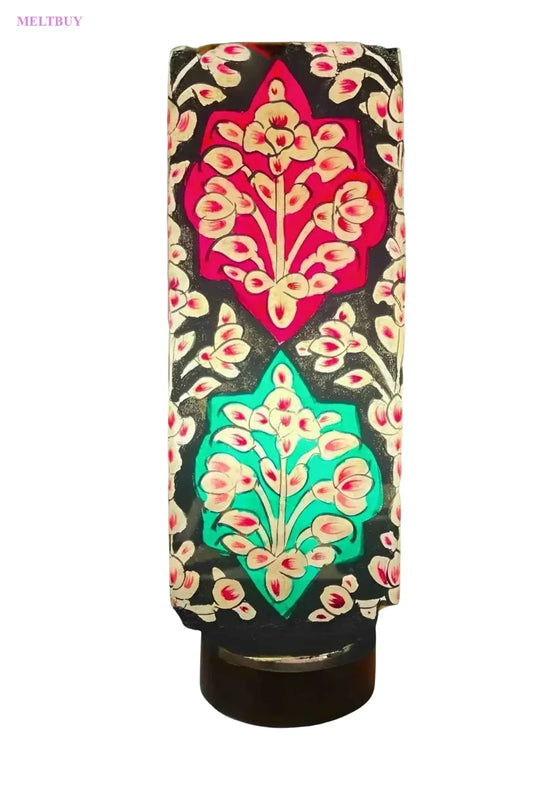 box-shape-camel-skin-floral-lamp-with-hand-painted-design-12-inches-899 | MELTBUY