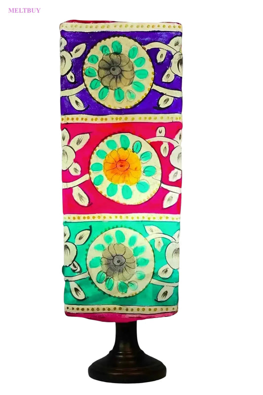 box-shape-camel-skin-lamp-with-hand-painted-floral-design-for-unique-633 | MELTBUY