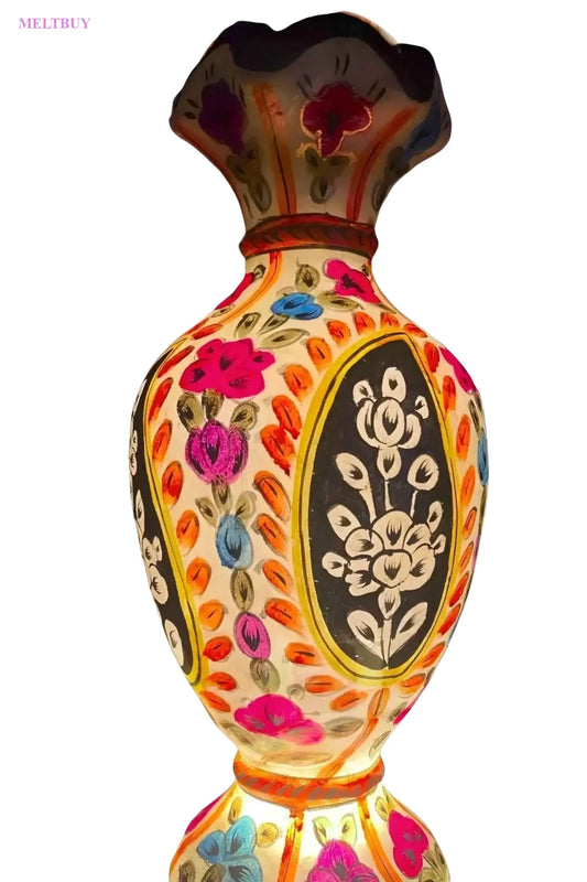 colorful-floral-vase-with-camel-skin-design-for-a-white-and-orange-163 | MELTBUY