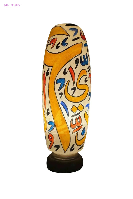 cream-ceramic-arabic-calligraphy-lamp-vase-in-urdu-style-bottle-shape-468 | MELTBUY