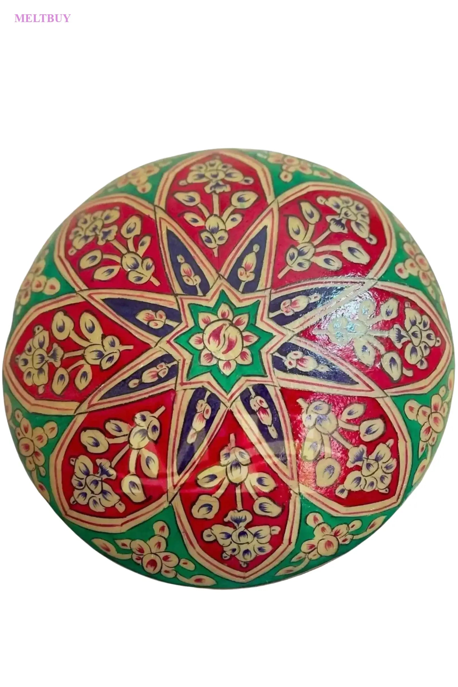 hand-painted-camel-skin-lamp-with-floral-and-geometric-patterns-wall-410 | MELTBUY