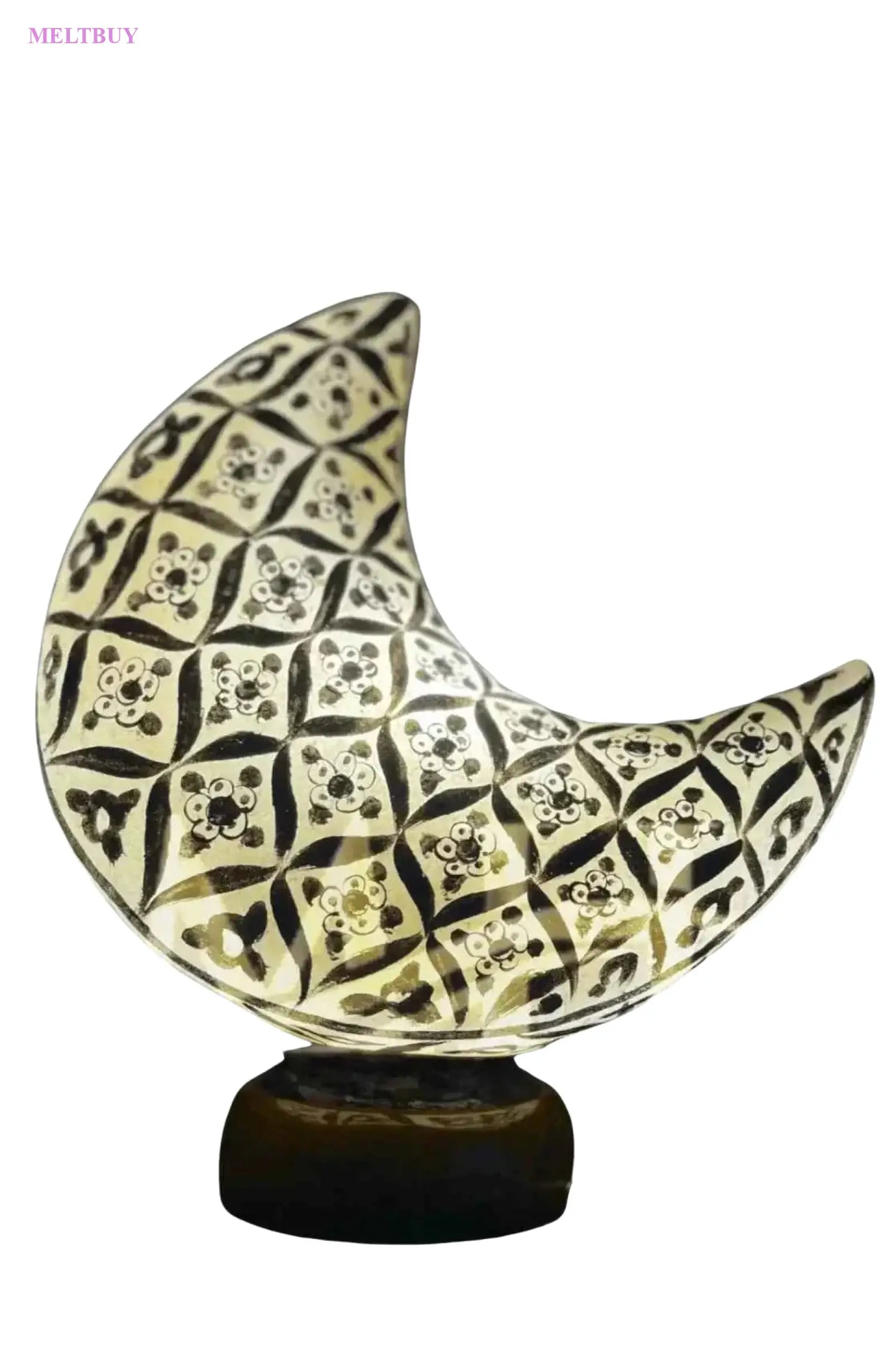 moon-shape-camel-skin-lamp-in-cream-ceramic-with-floral-patterns-9-426 | MELTBUY