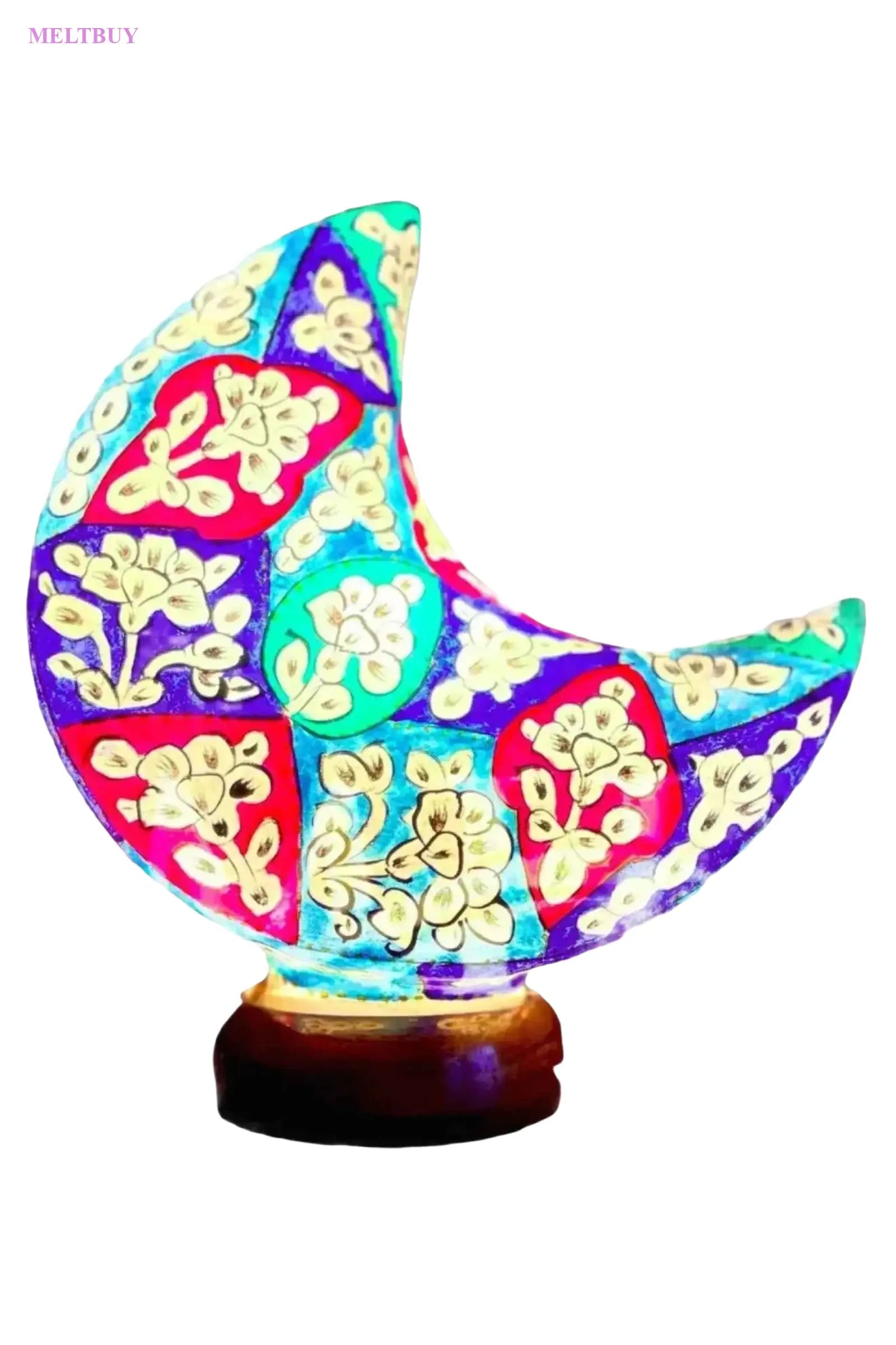 moon-shape-camel-skin-lamp-with-stunning-mosaic-floral-design-9-216 | MELTBUY