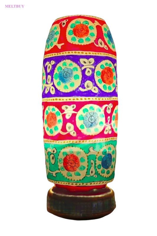 multicolor-camel-skin-lamp-with-floral-patterns-unique-bottle-shape-371 | MELTBUY