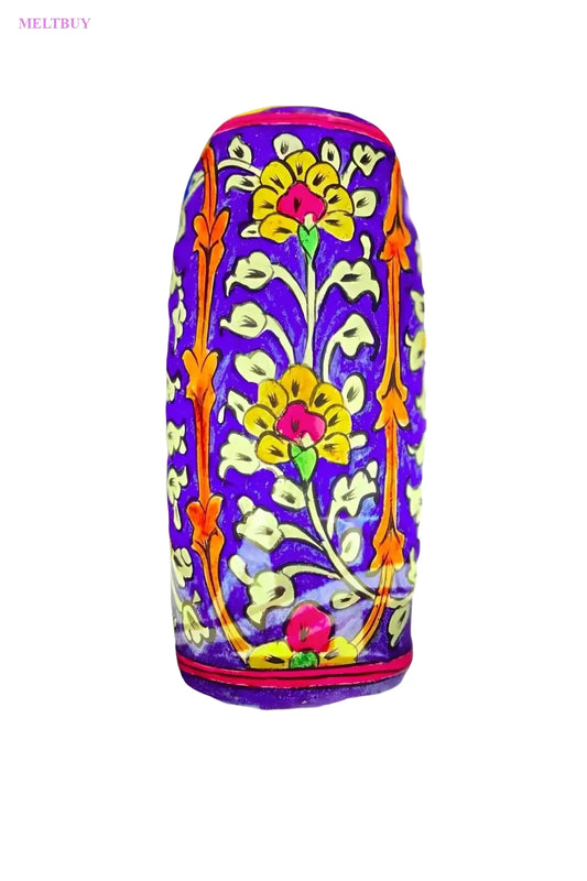 purple-ceramic-vase-camel-style-with-floral-design-in-bottle-shape-248 | MELTBUY