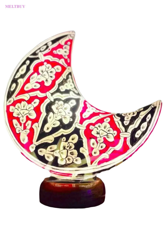 red-and-black-camel-skin-lamp-moon-shape-design-for-elegant-home-800 | MELTBUY