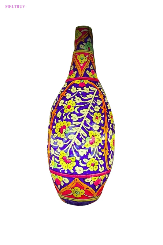 surahi-shape-camel-vase-with-unique-rainbow-color-floral-design-823 | MELTBUY