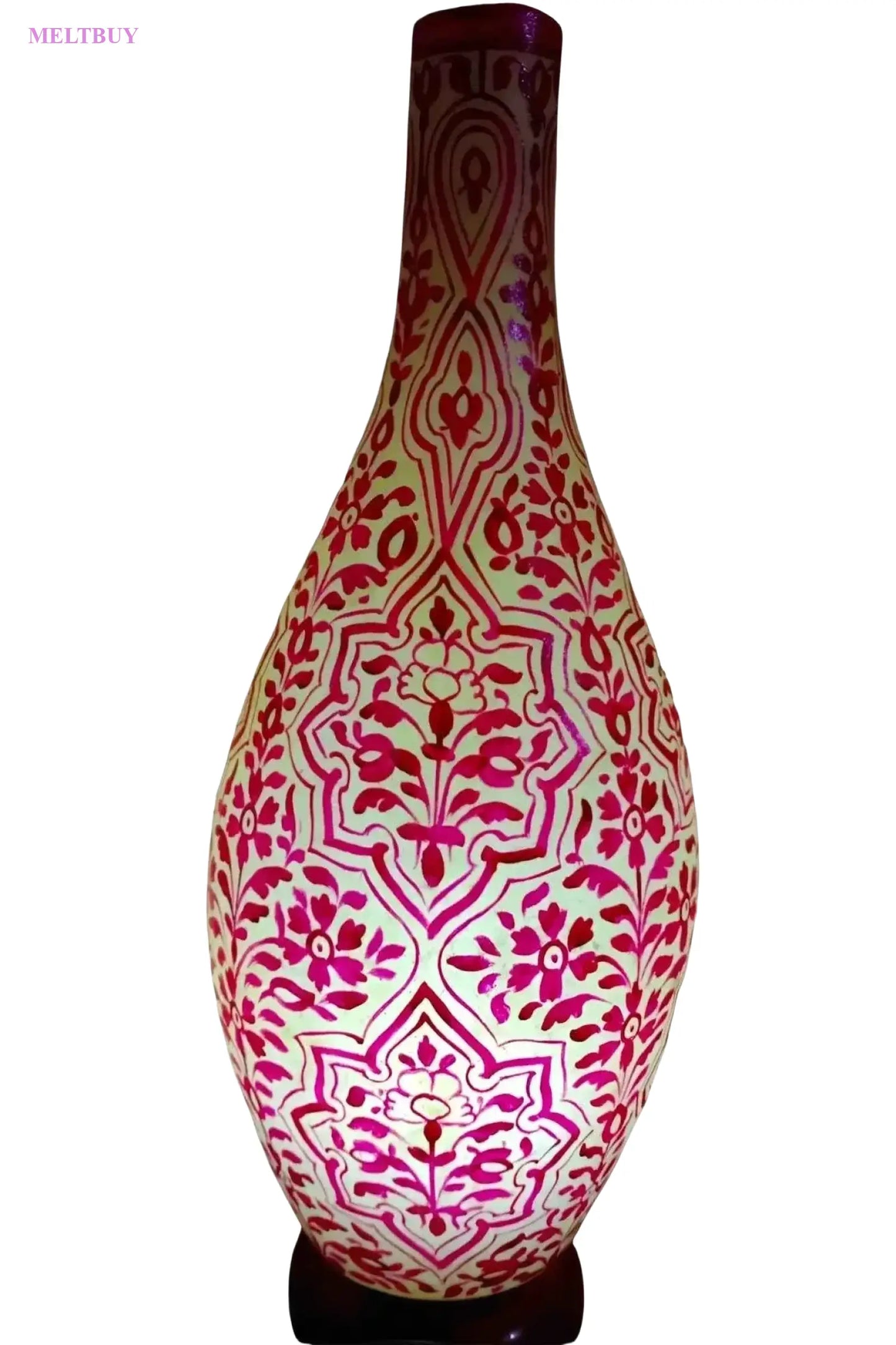 surahi-shape-ceramic-vase-with-red-floral-design-for-elegant-decor-472 | MELTBUY