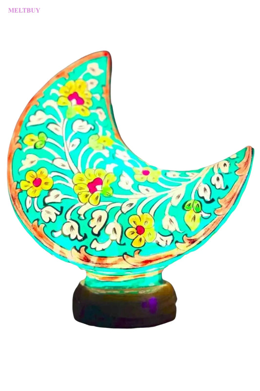 turquoise-moon-camel-ornament-with-floral-design-shape-skin-lamp-9-256 | MELTBUY