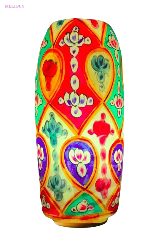 vibrant-hand-painted-ceramic-vase-featuring-unique-camel-skin-design-516 | MELTBUY